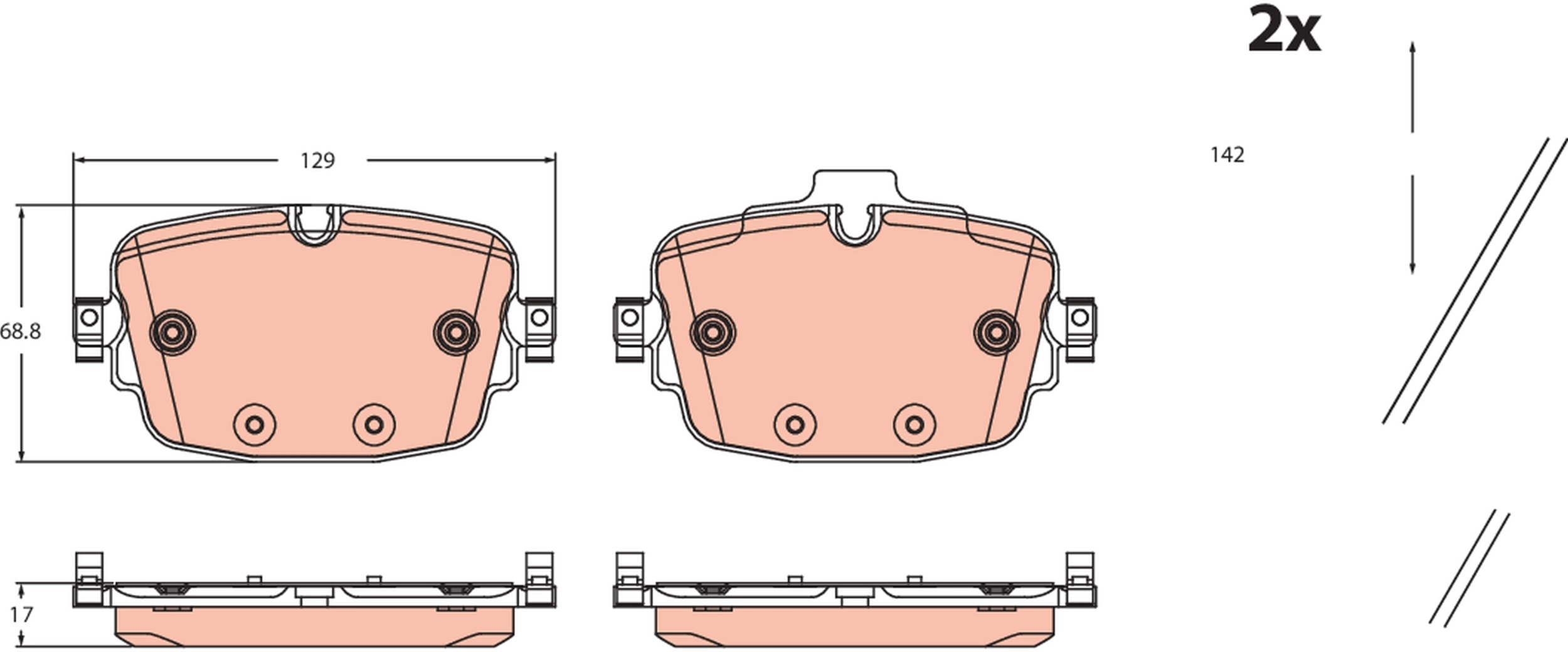Set placute frana
