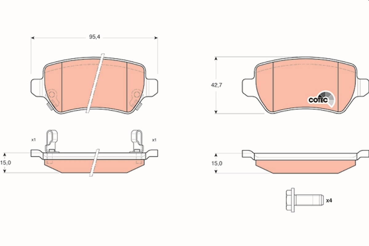 Set placute frana