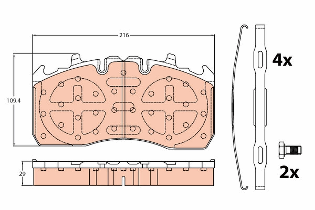 Set placute frana,frana disc