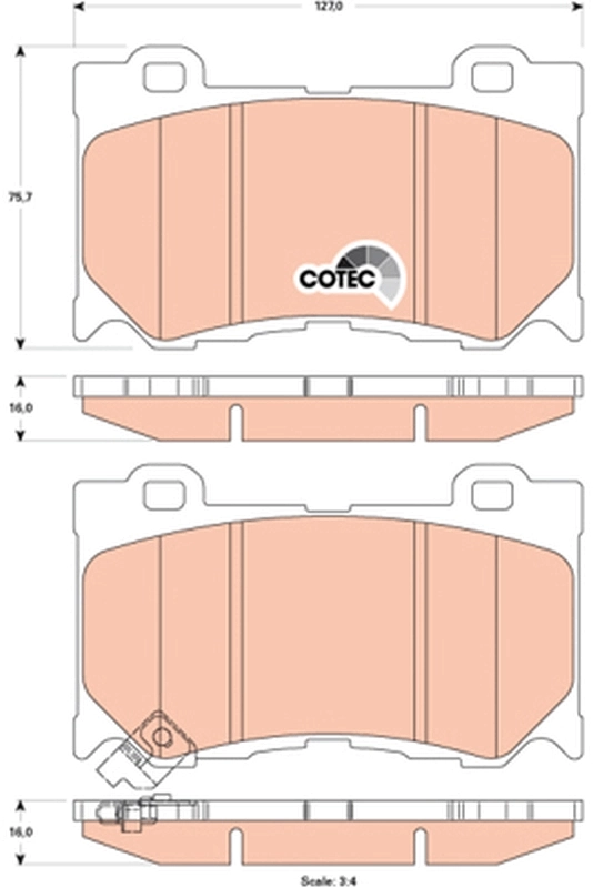 Set placute frana