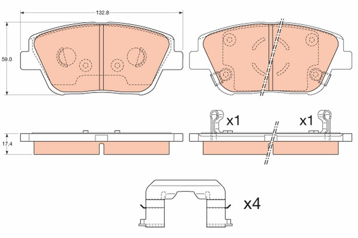 Set placute frana