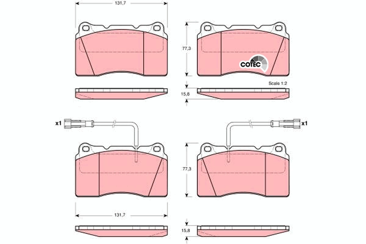 Set placute frana