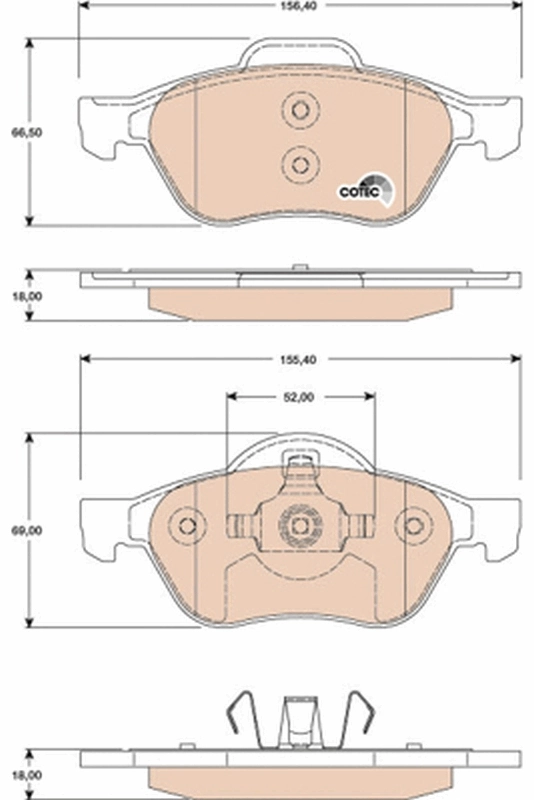 Set placute frana