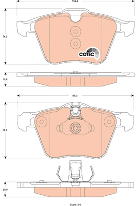 Set placute frana
