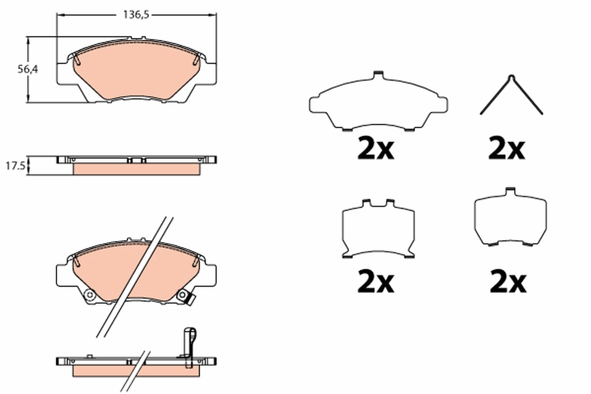 Set placute frana