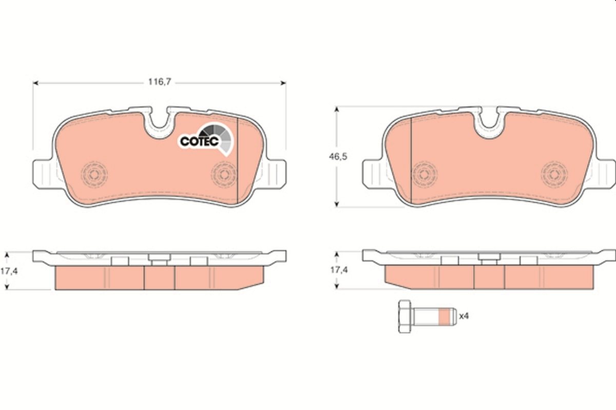 Set placute frana