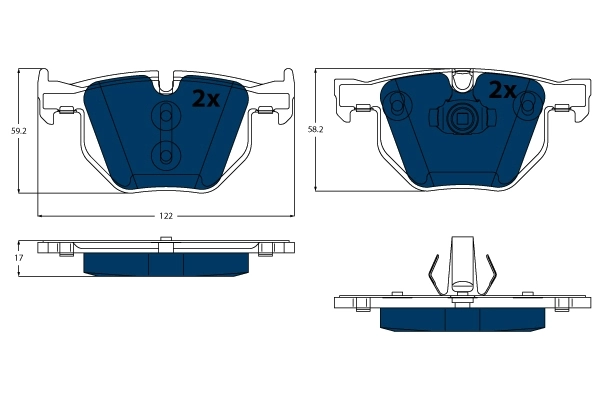 Set placute frana
