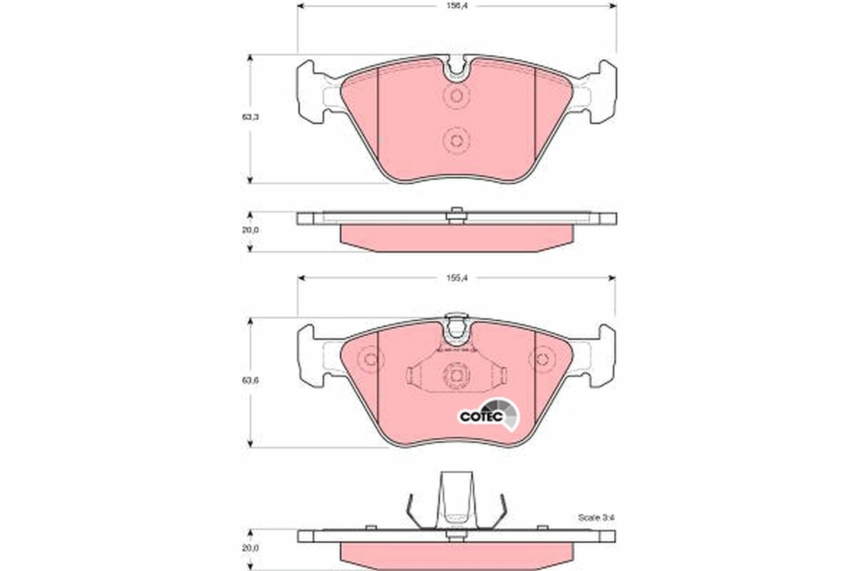Set placute frana