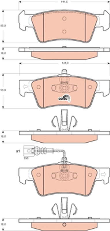 Set placute frana