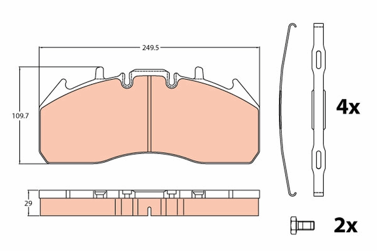Set placute frana