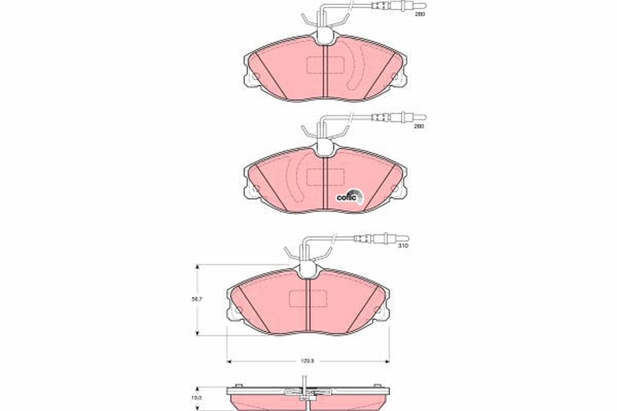 Set placute frana