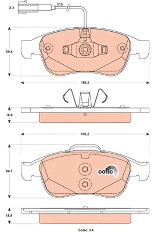 Set placute frana