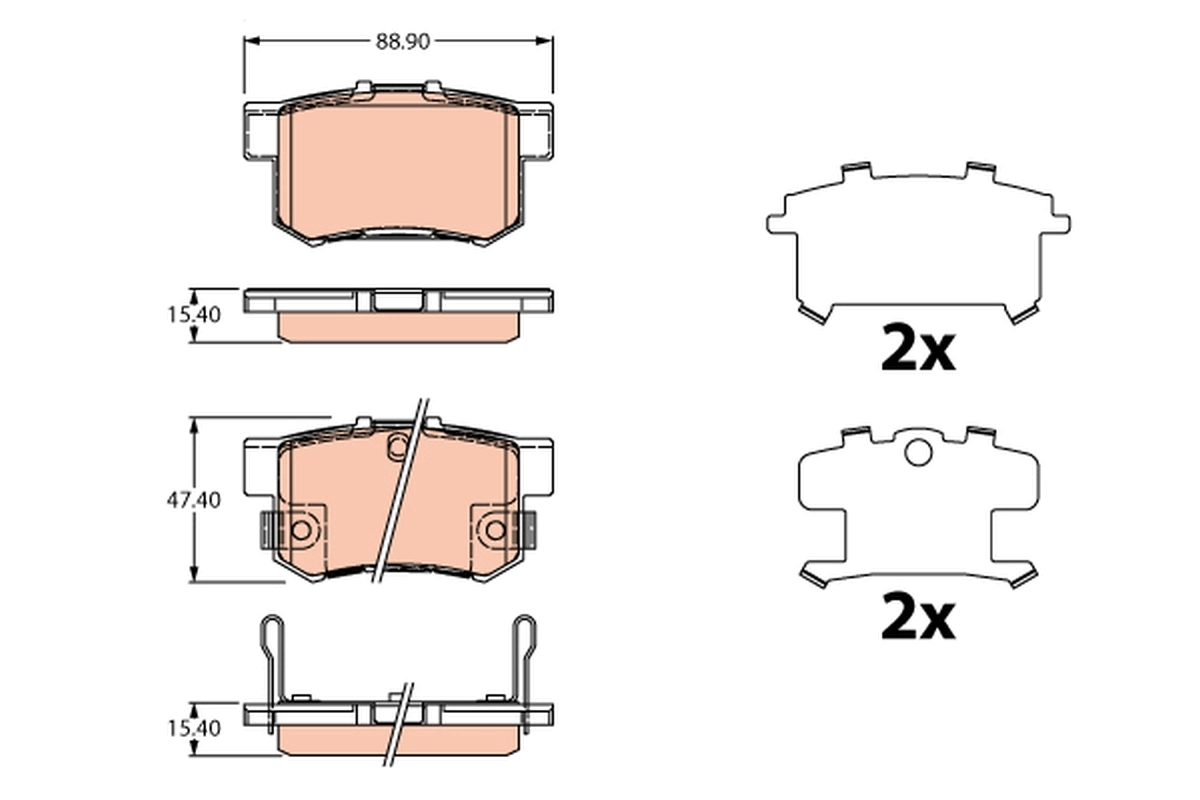 Set placute frana
