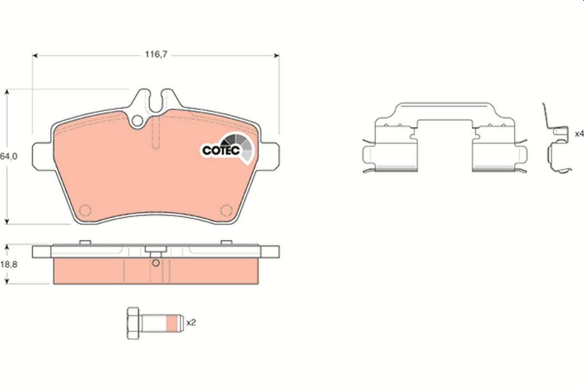 Set placute frana