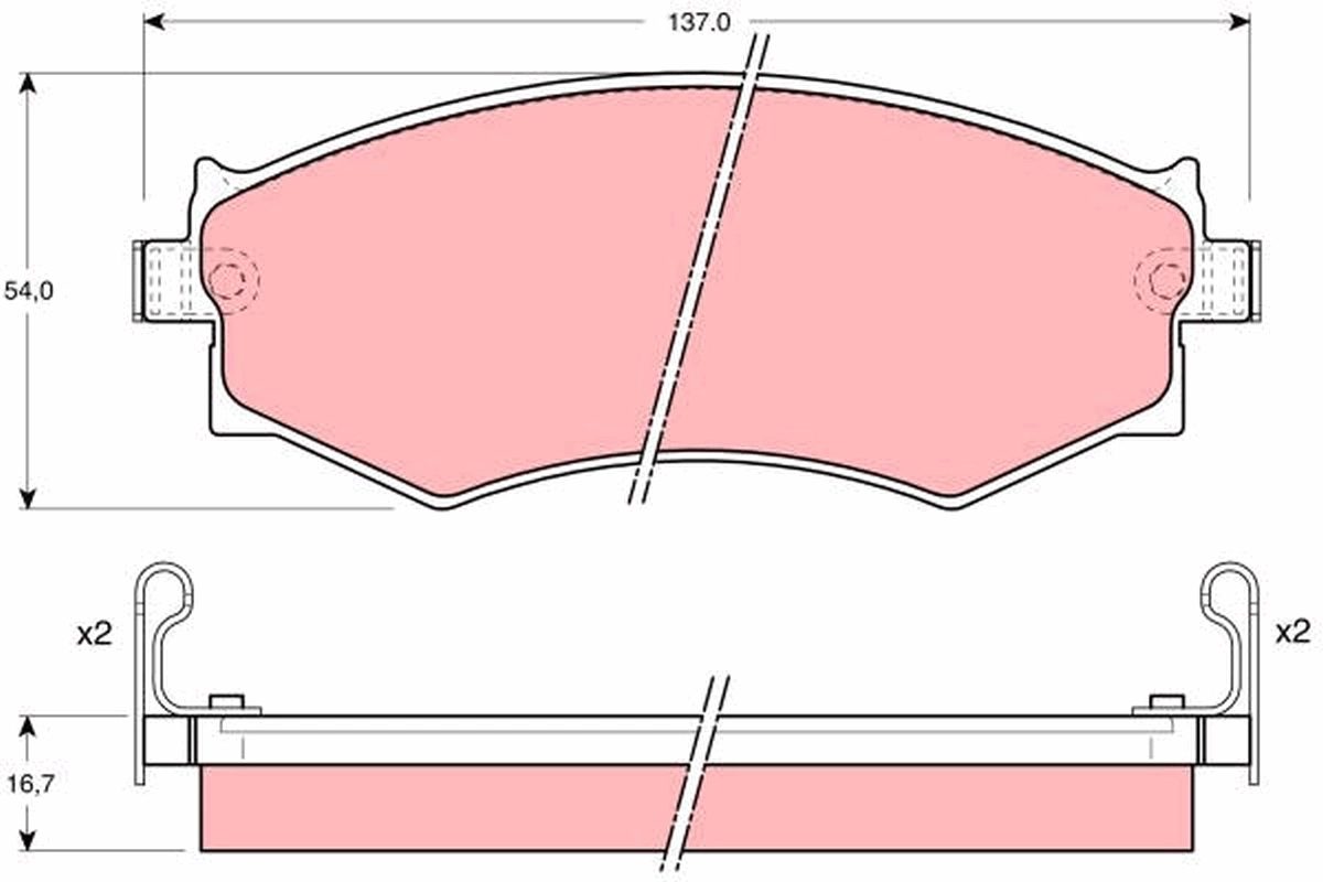 Set placute frana