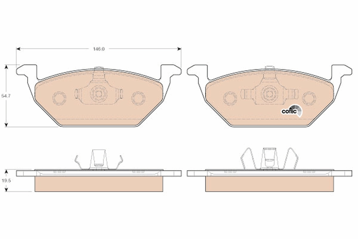 Set placute frana