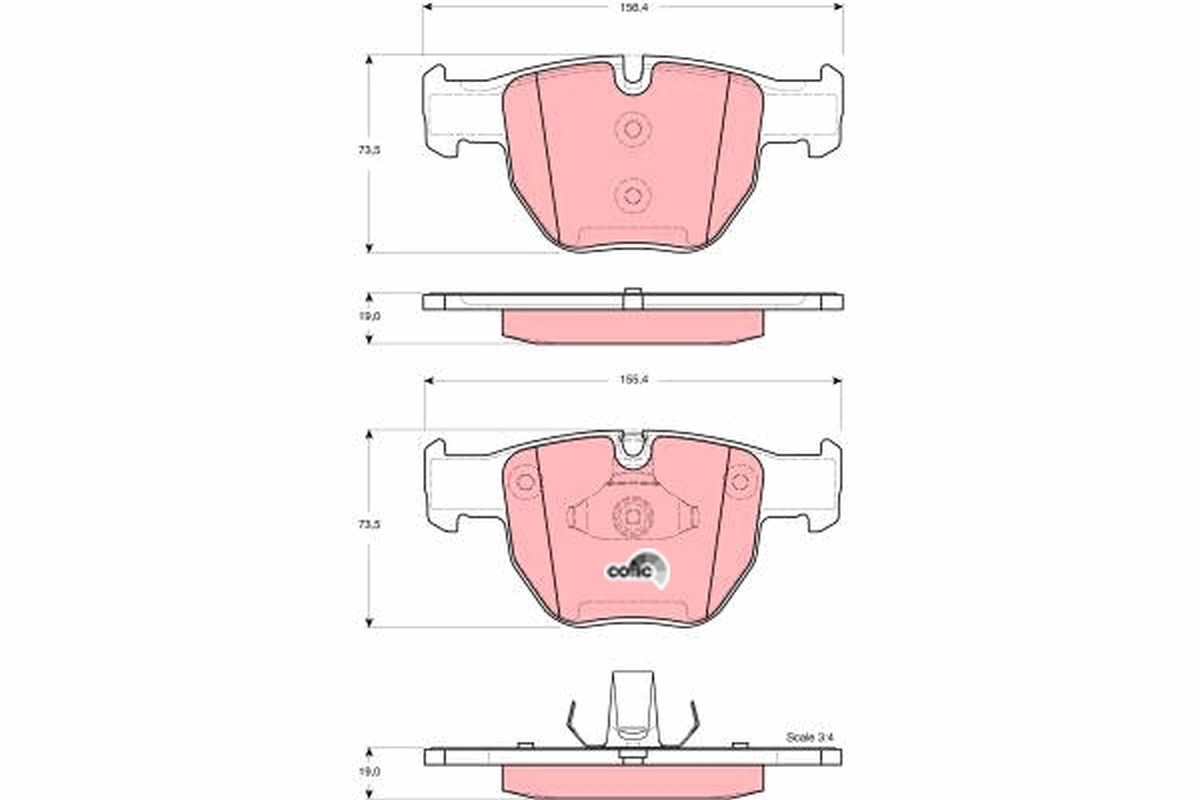 Set placute frana