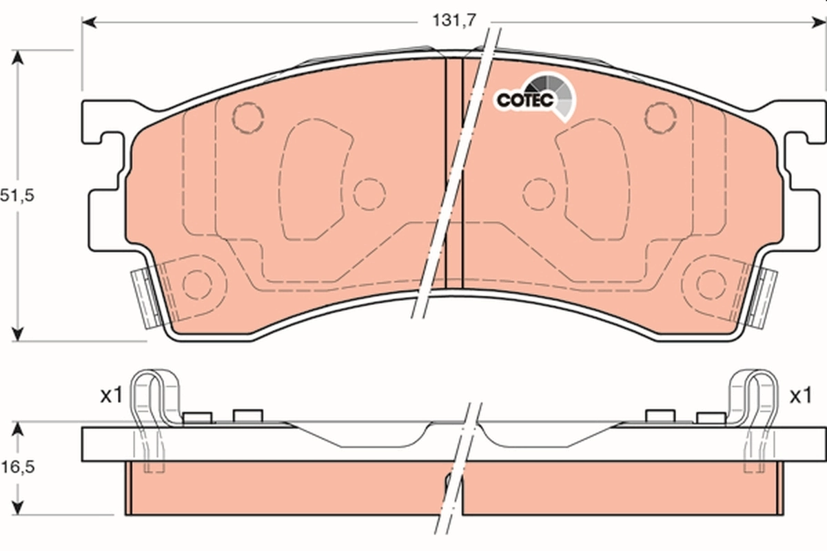 Set placute frana