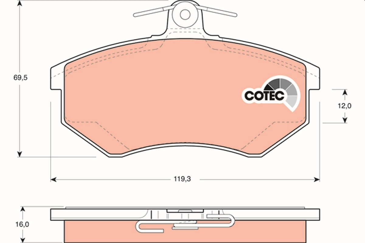 Set placute frana