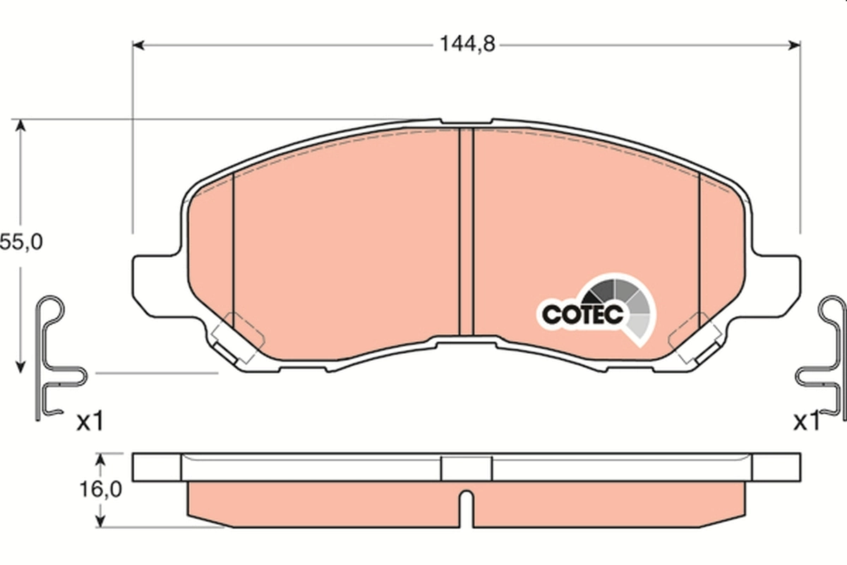Set placute frana