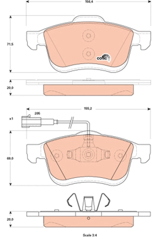 Set placute frana,frana disc