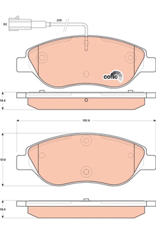 Set placute frana