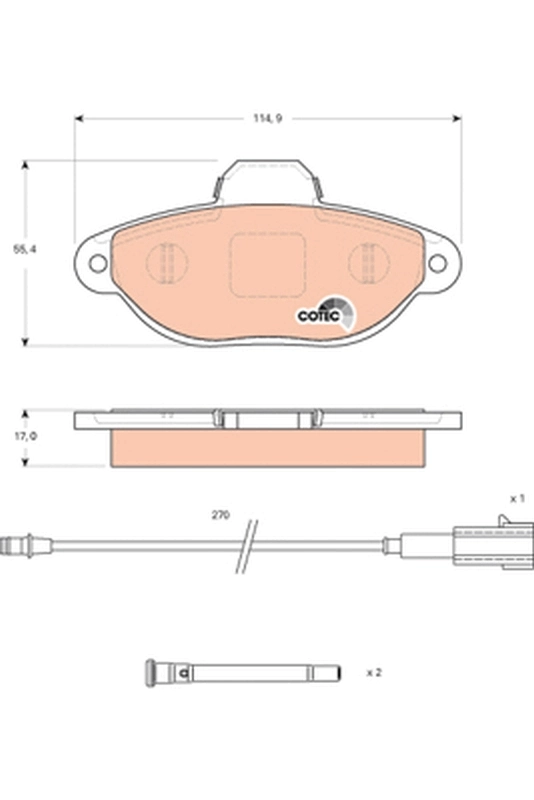 Set placute frana