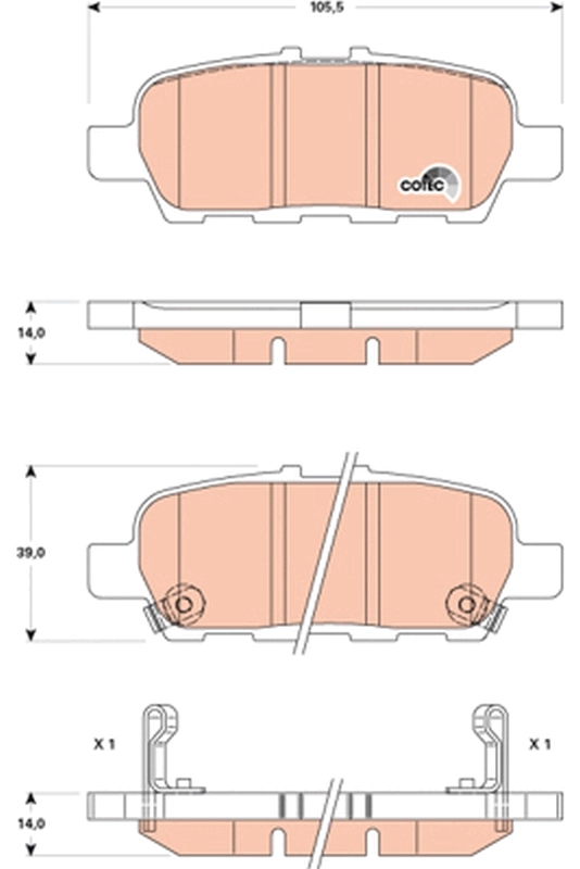 Set placute frana