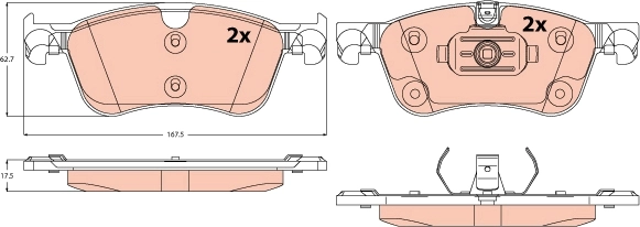 Set placute frana
