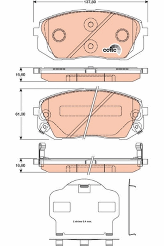 Set placute frana