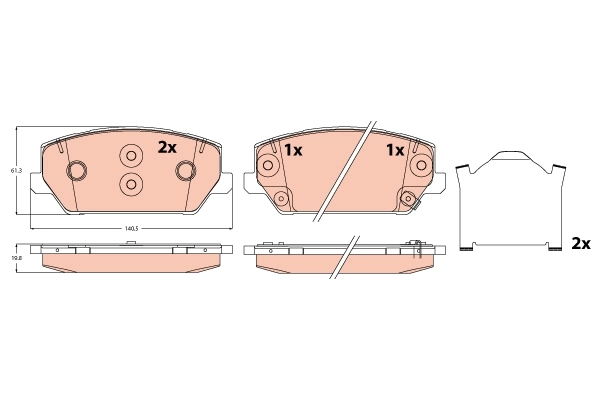 Set placute frana