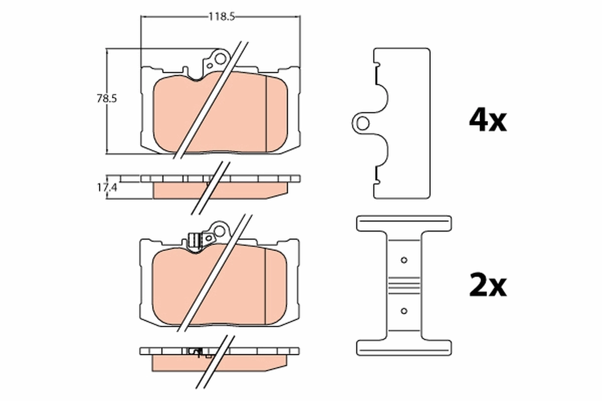 Set placute frana