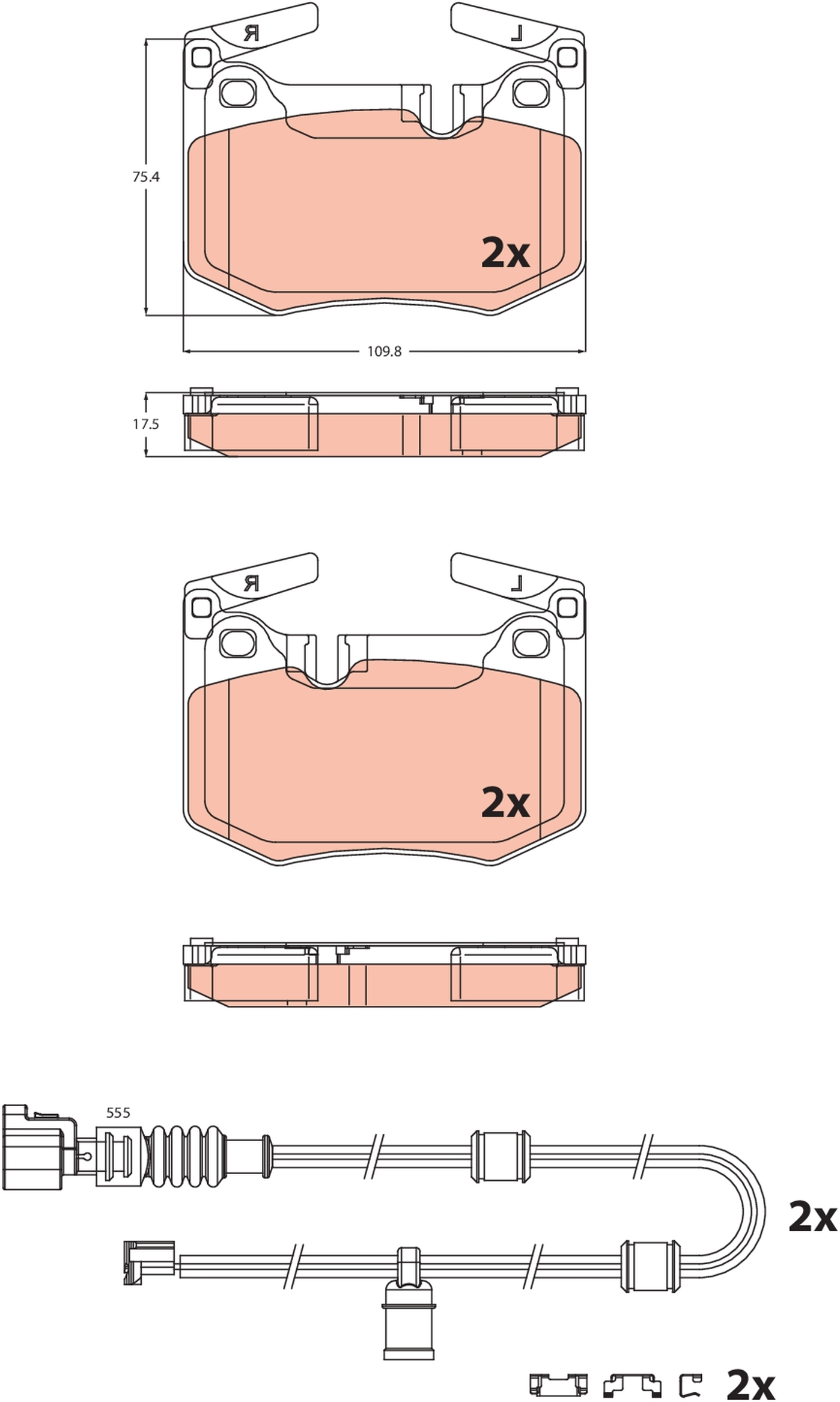 Set placute frana