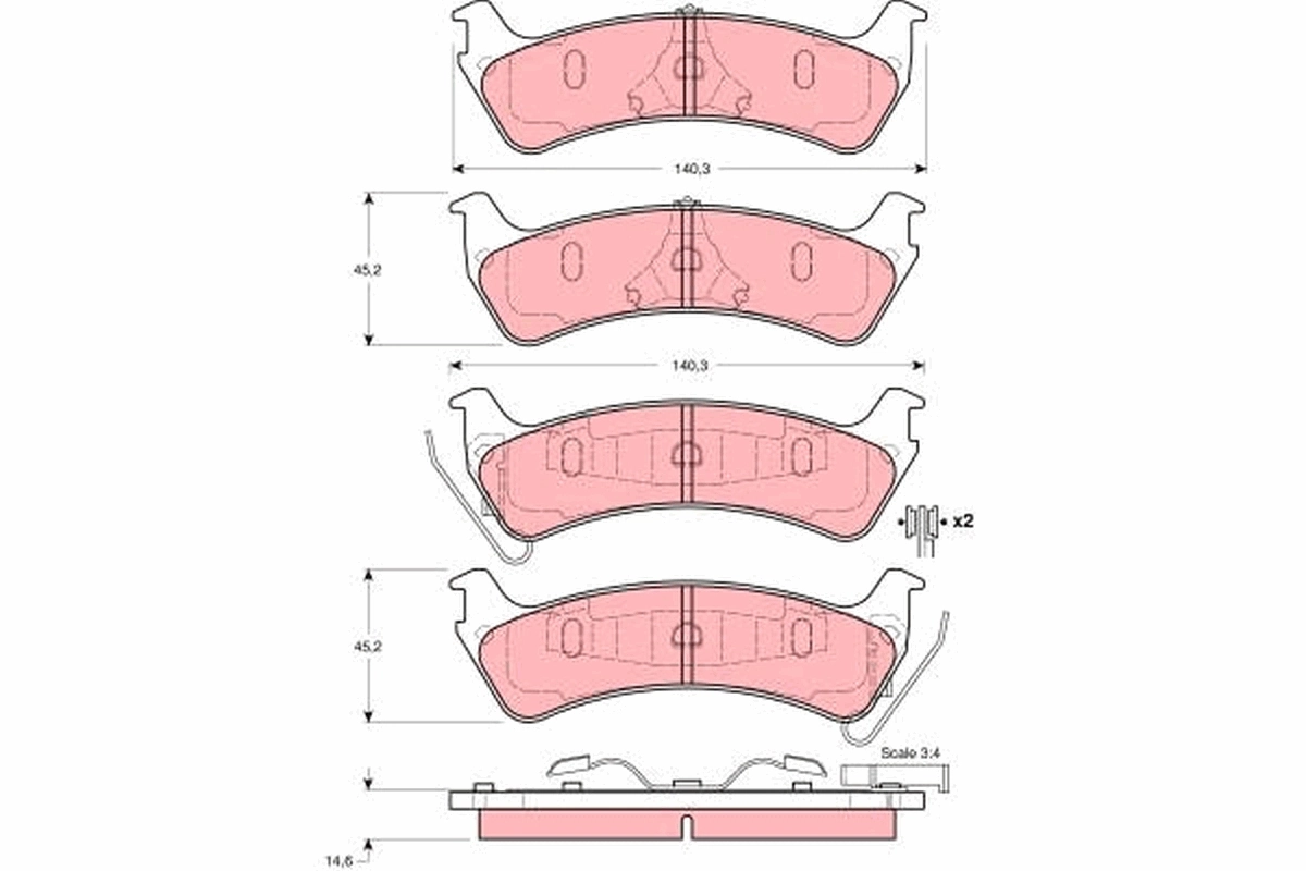 Set placute frana