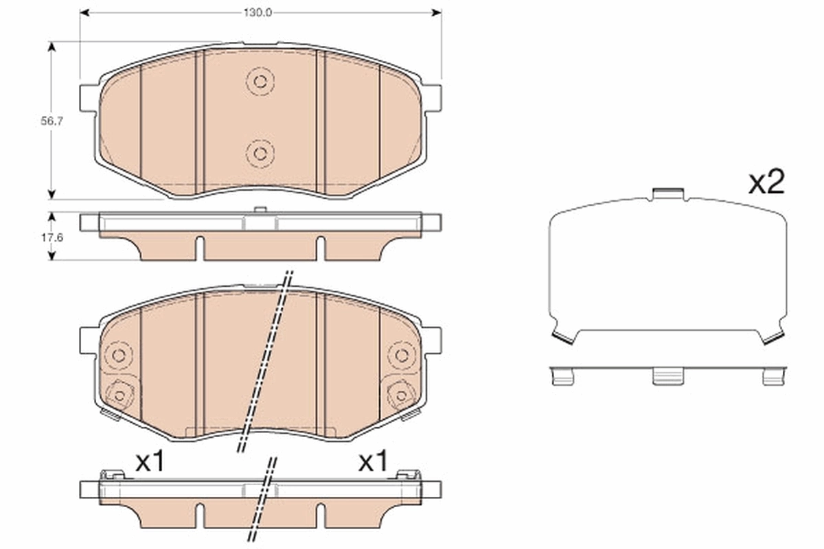 Set placute frana