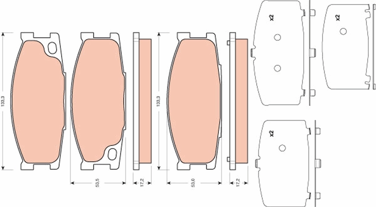 Set placute frana,frana disc