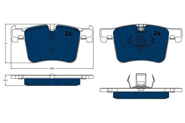 Set placute frana,frana disc