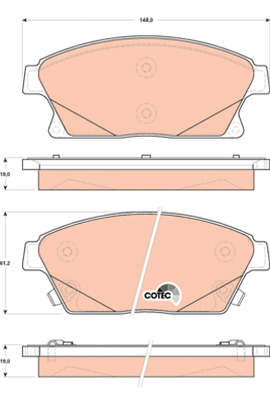 Set placute frana