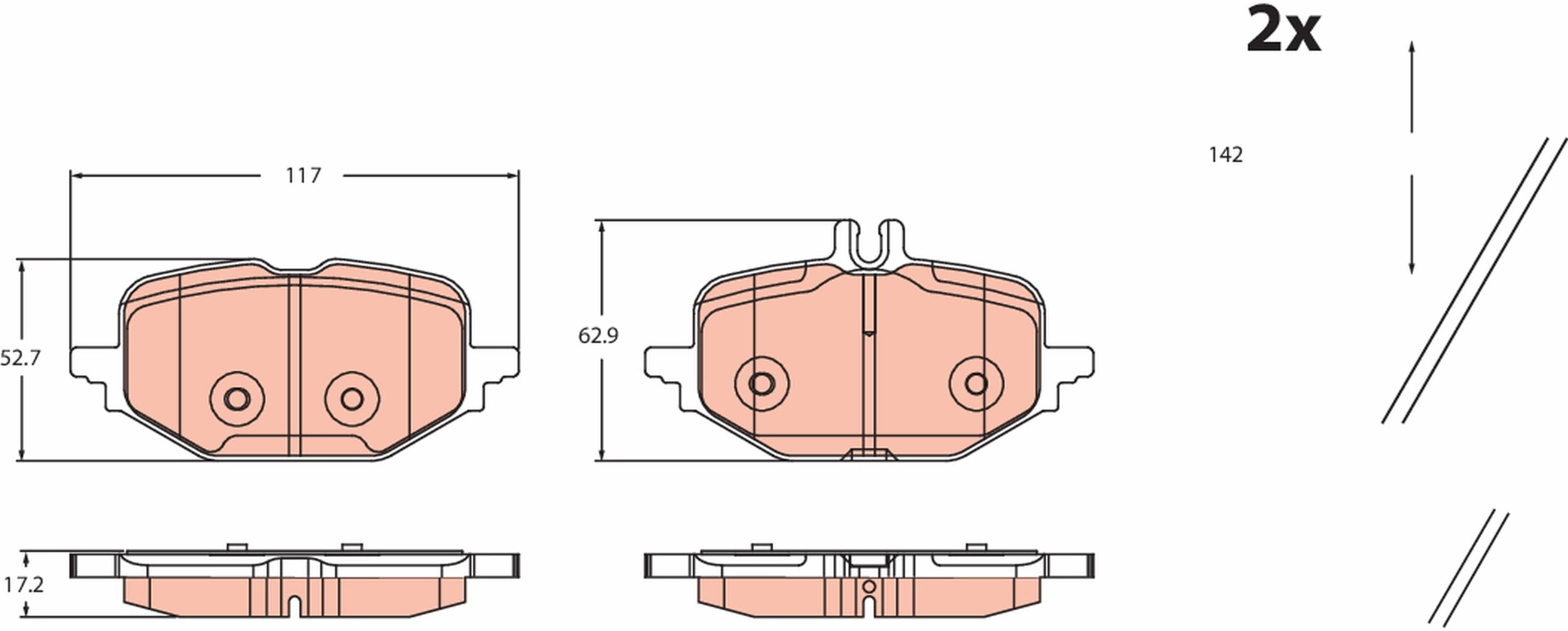 Set placute frana