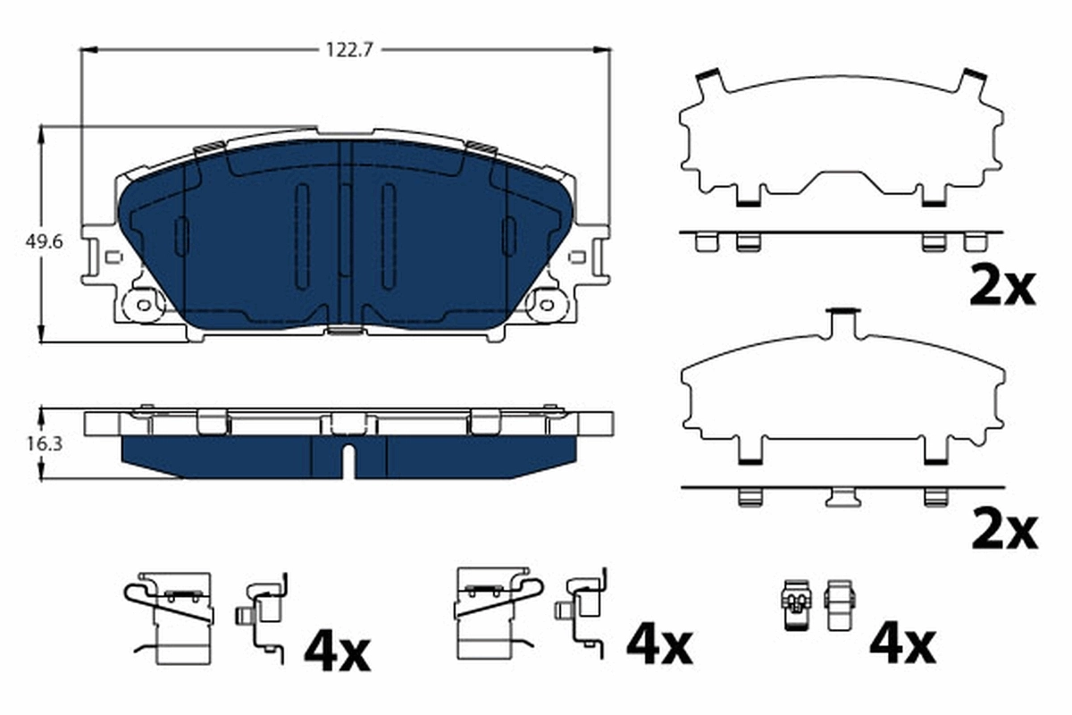 Set placute frana