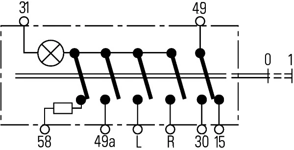 Comutator ,lumini de avarie