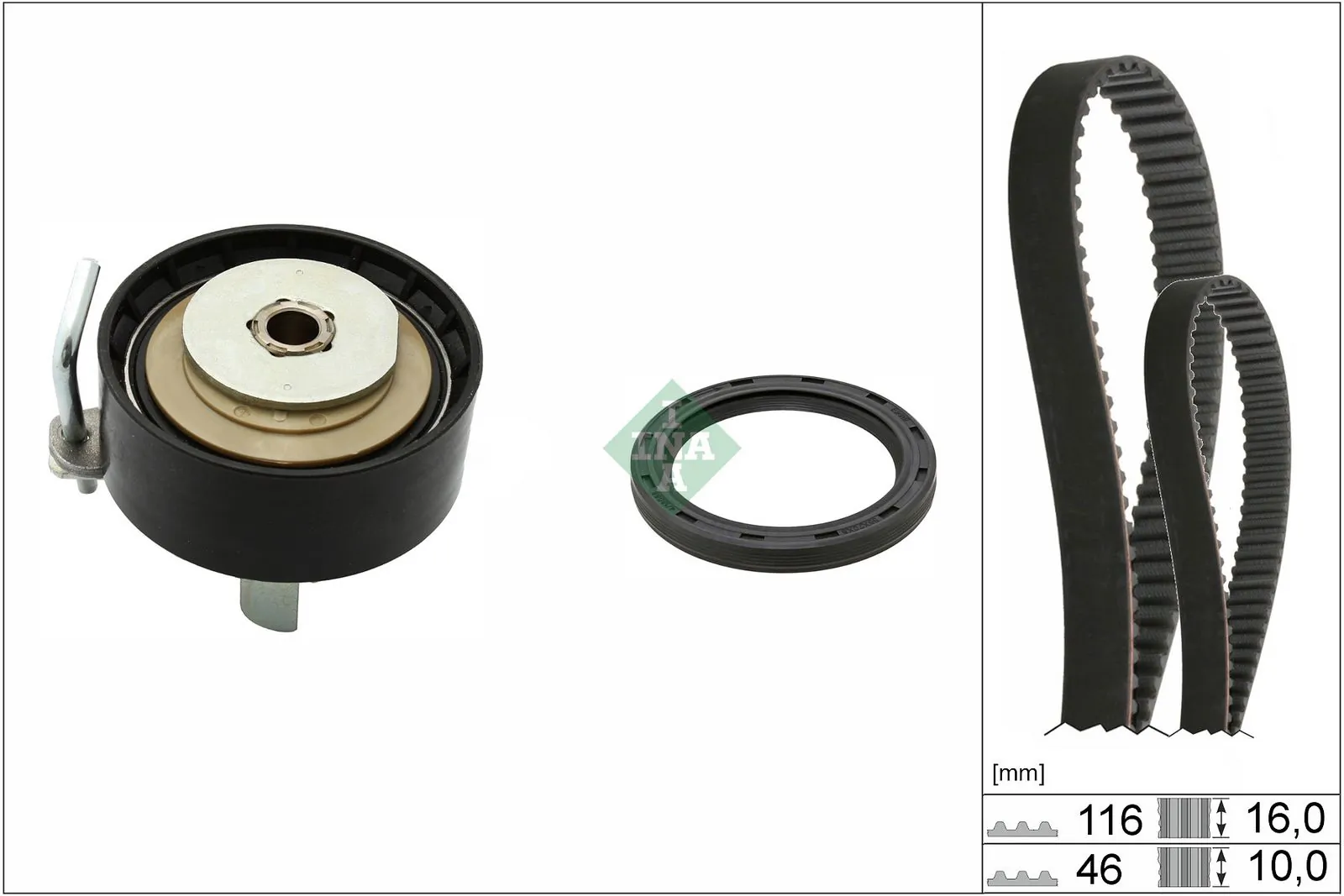 Set distribuție 116Z/16MM 46Z/10MM