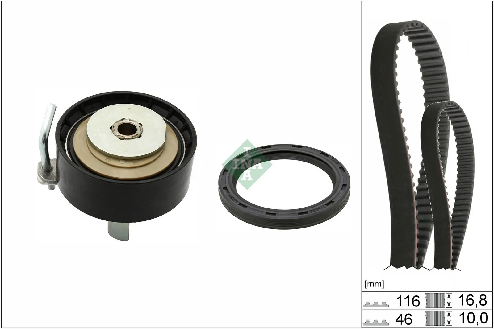 Set distribuție 116Z/46Z 16,8MM/10MM