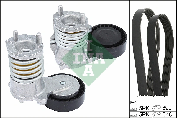 Set curea transmisie cu caneluri