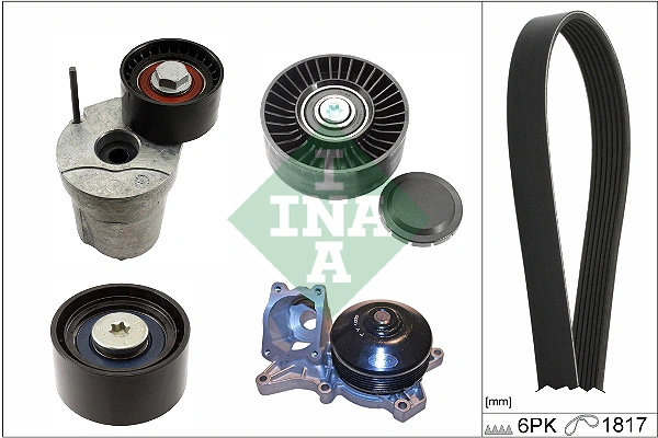 Pompa apa + set curea transmisie cu caneluri