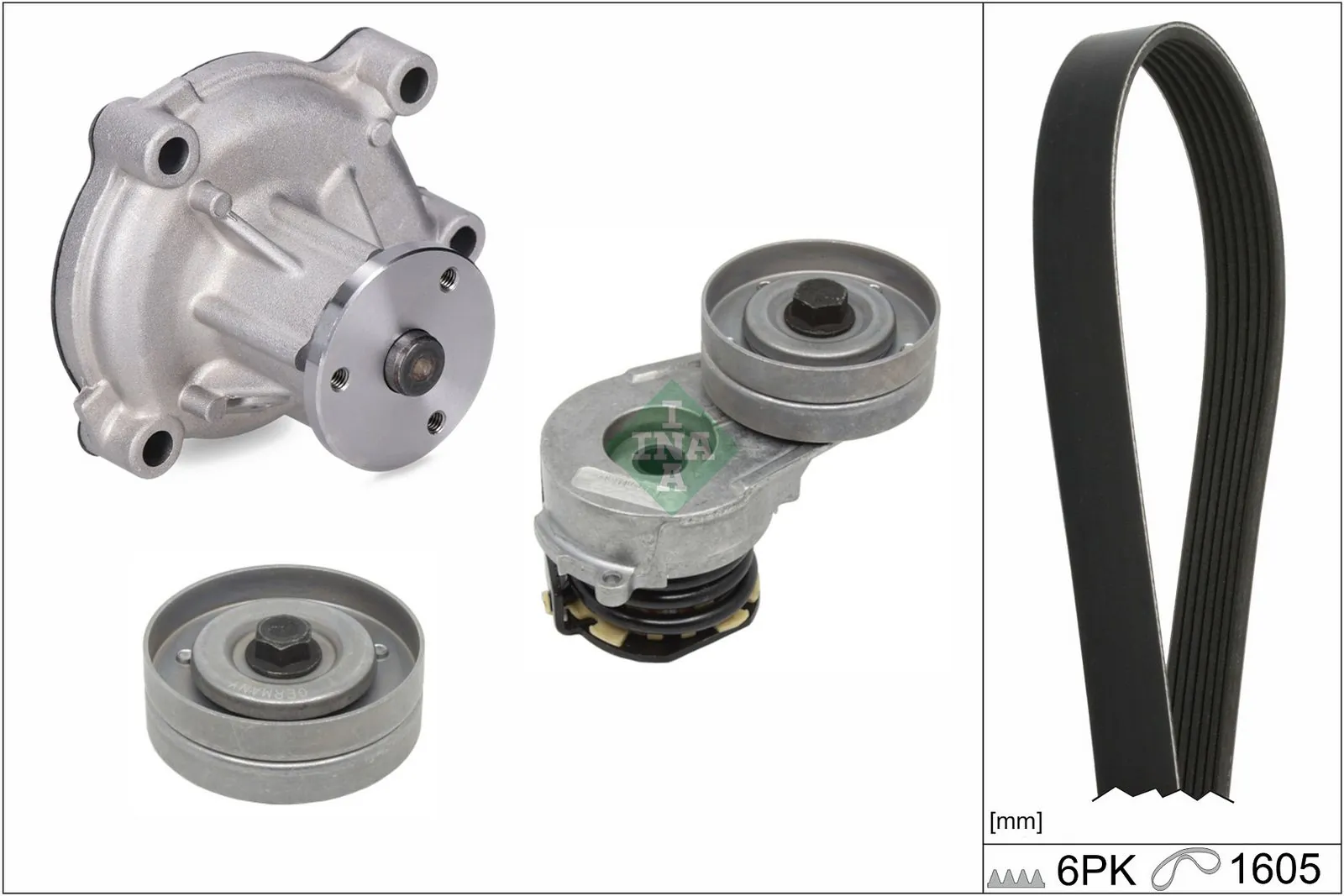 Set curea transmisie cu caneluri Opel 1.7 CDTI Astra H (cu pompă)