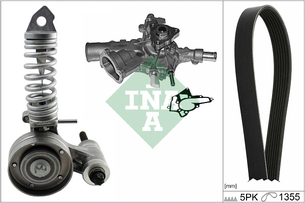 Pompa apa + set curea transmisie cu caneluri