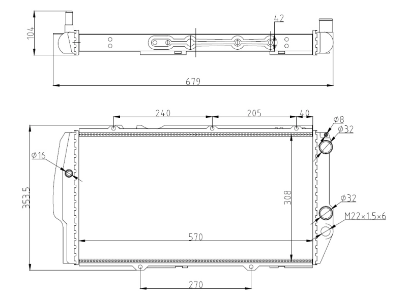 Radiator racire motor