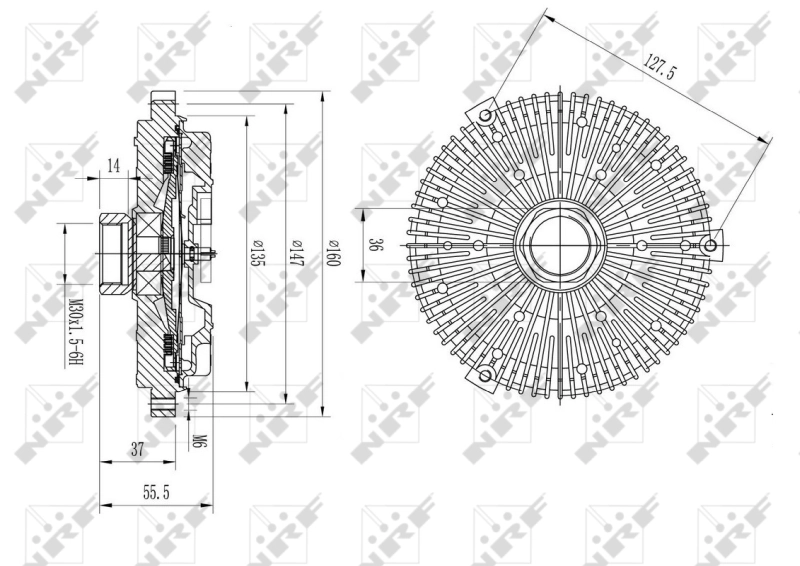 Cupla ventilator radiator
