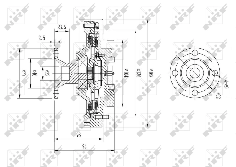 Cupla ventilator radiator